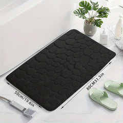Soft and Absorbent U Shaped Bathroom Rug Non Slip Toilet Mat