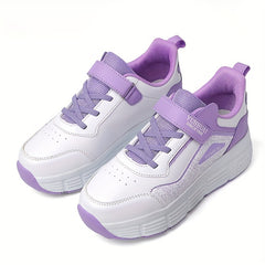 Girl's Roller Shoes with Hook and Loop Closure - Detachable Wheel Skate Sneakers