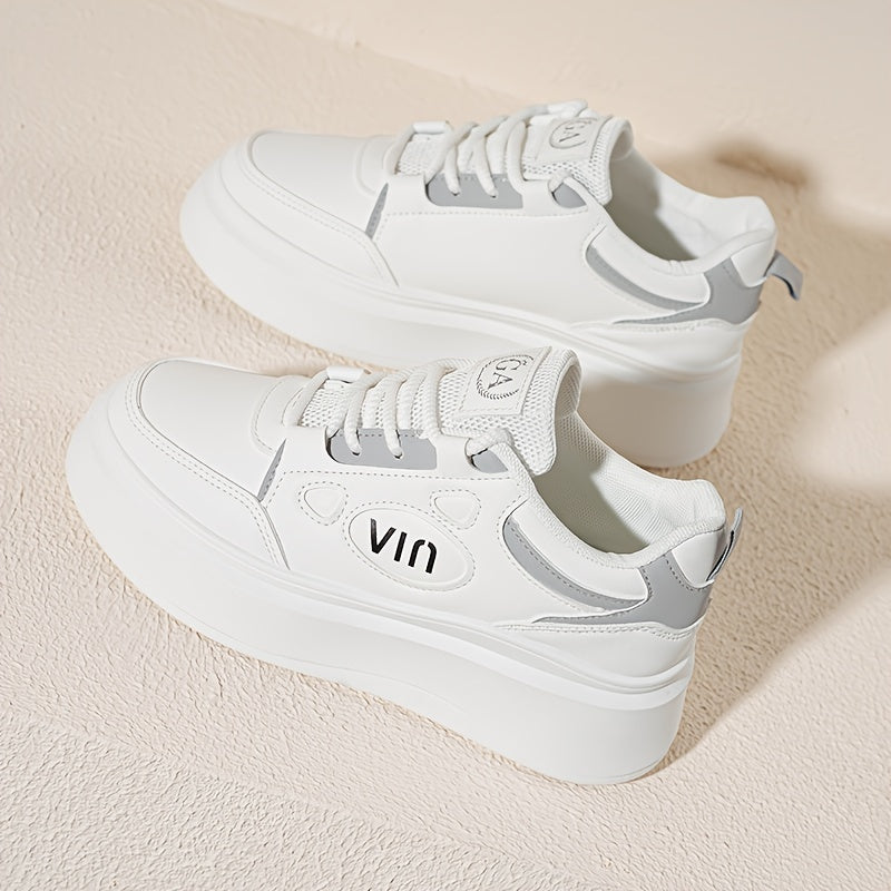 Women's Letter Graphic Lace up Skate Shoes Casual Sneakers