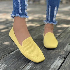 Women's Braided Soft Sole Flat Shoes Lightweight Slip On Casual Comfy Shoes