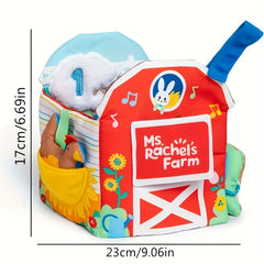 Farmhouse Style Tactile Learning Book for Toddlers with Animal & Floral Cut Outs
