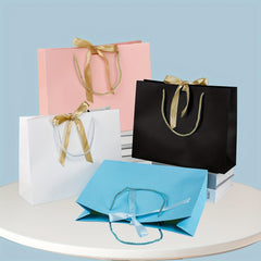 12pcs Gift Bags with Ribbon Bow for Medium Gifts - Party Supplies