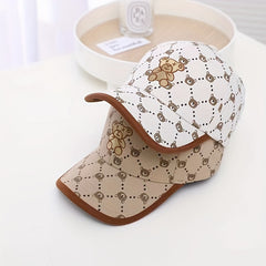 Child Bear Embroidered Baseball Cap Sun Protection Hat