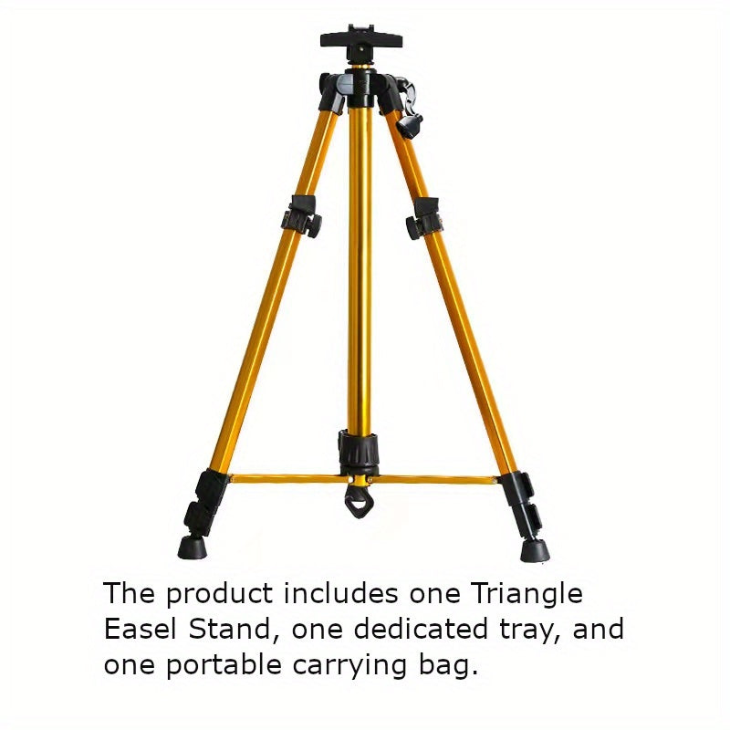 Portable Aluminum Easel with Adjustable Stand for Painting, Bonus O