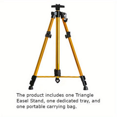 Portable Aluminum Easel with Adjustable Stand for Painting, Bonus O