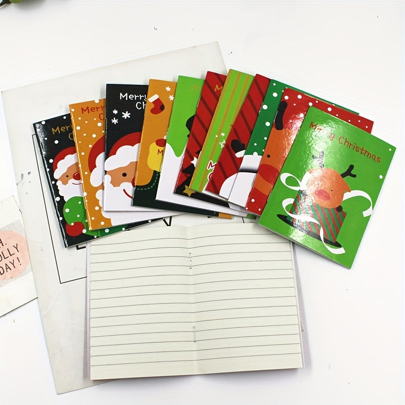 10pcs Christmas Small Book Gift Pocket Notepad Family Friends