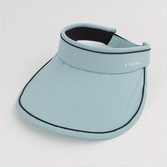 Wide Brim Ponytail Visor Hat UV Protection Sun Hat