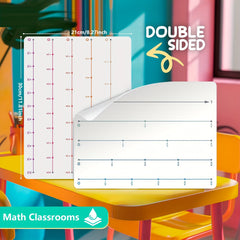 10Pack Fraction Dry Erase Number Line Small Board Sheets Math Teacher Classroom