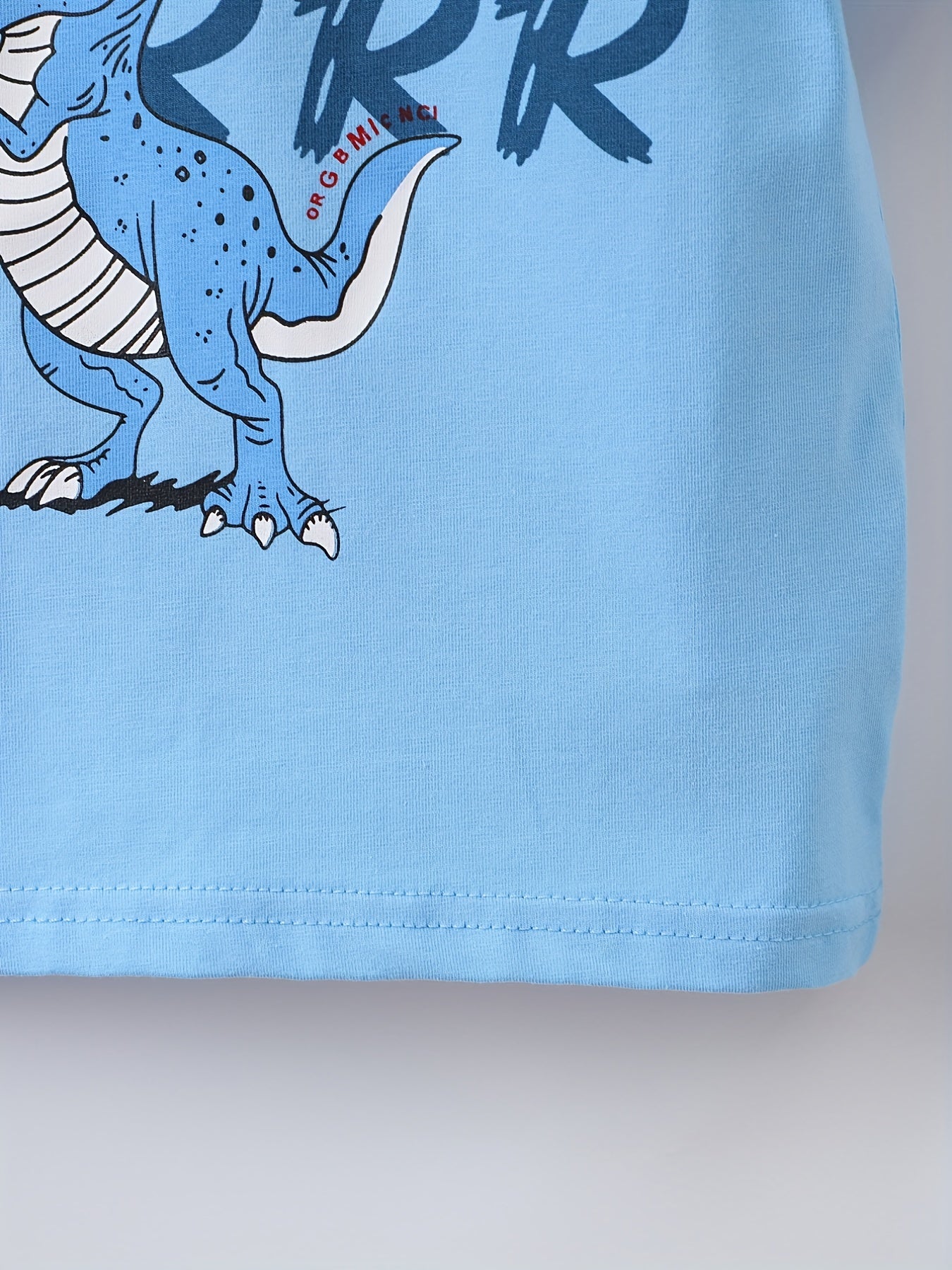Boys Dinosaur Graphic Print T shirt & Shorts Set For Summer