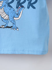 Boys Dinosaur Graphic Print T shirt & Shorts Set For Summer
