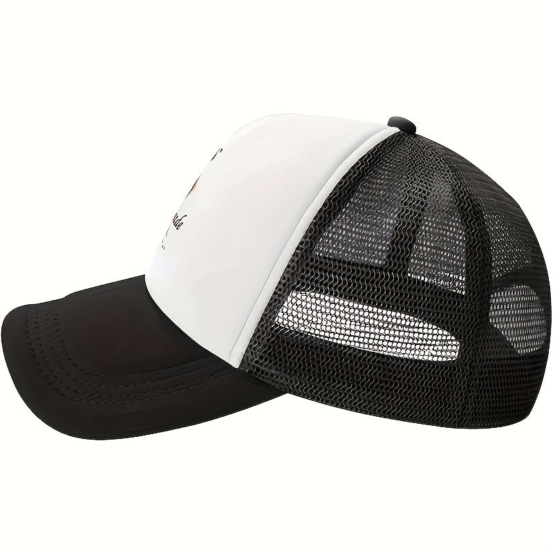 Letter Print Trucker Hat Mesh Baseball Cap Lightweight Dad Hats