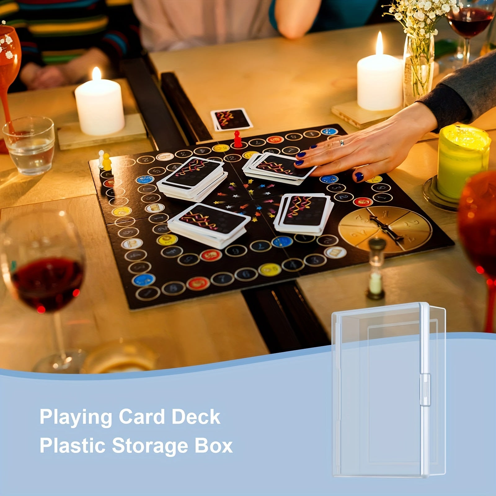 3pcs Clear Playing Card Case for Organization & Protection