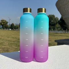 Large Capacity Water Bottle with Time Marker 980ml 33.14oz