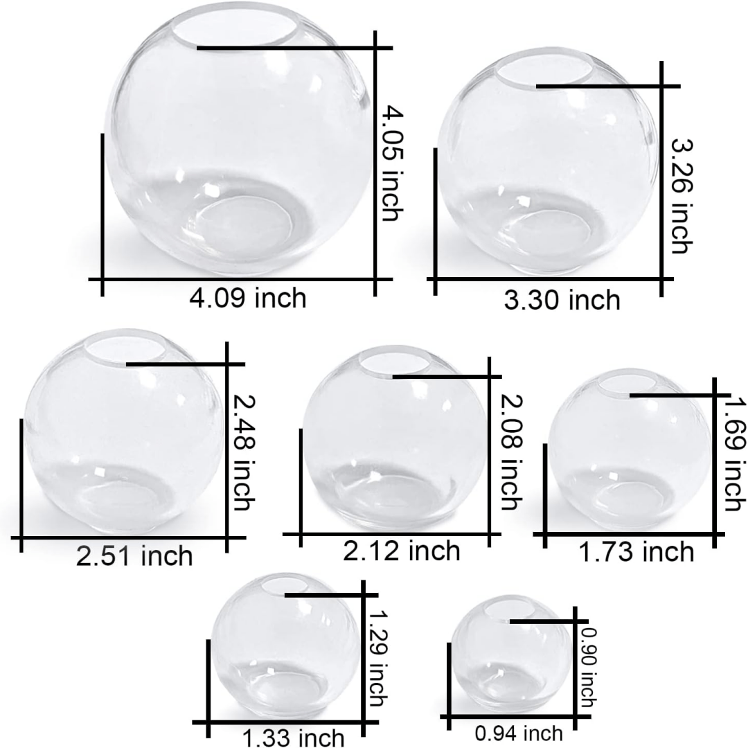 10 Clear Silicone Sphere Molds for Resin Casting - 3D Seamless Large Round