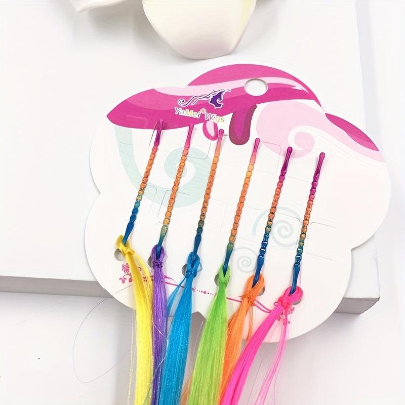 6 Colors Mini Clip Kids Hair Bands Girl Hair Accessories