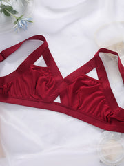 Wireless Cut Out Bra Comfy & Breathable Women's Lingerie