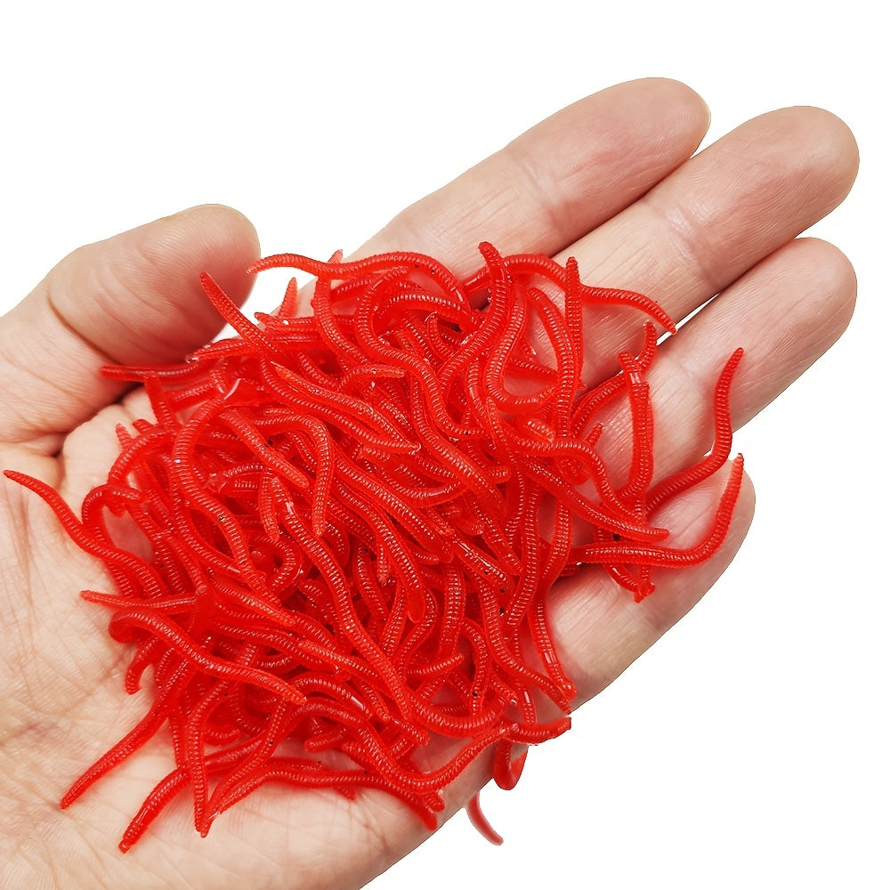 50pcs Silicone Fishing Lures Artificial Worm Soft Bait for Freshwater/Saltwater