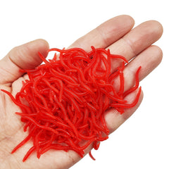 50pcs Silicone Fishing Lures Artificial Worm Soft Bait for Freshwater/Saltwater