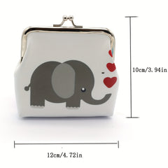 Elephant Pattern Coin Purse Bag Key Bag Hasp Money Bags Wallet Clutch Bag