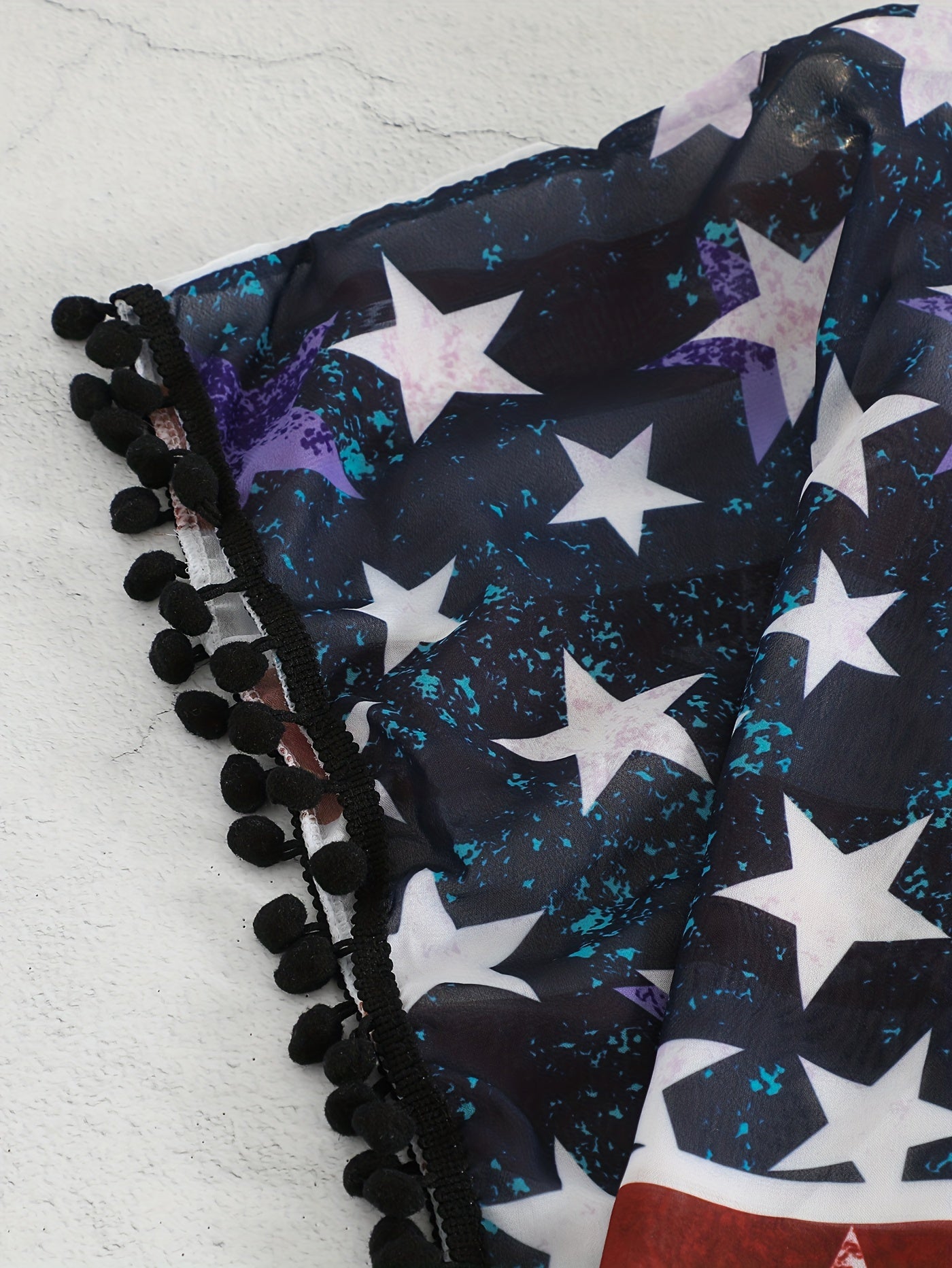 American Flag Print Cover Up Plus Size