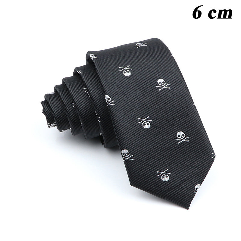 Casual Slim Halloween Party Polyester Skull Tie