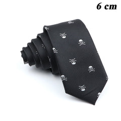 Casual Slim Halloween Party Polyester Skull Tie