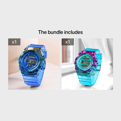 Transparent Strap Bright Gradient Student Watch