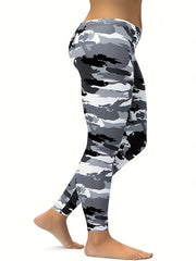 Camo Low Rise Stretch Yoga Leggings