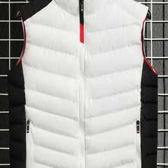 Men's Casual Loose Stand Collar Sleeveless Fleece Warm Vest