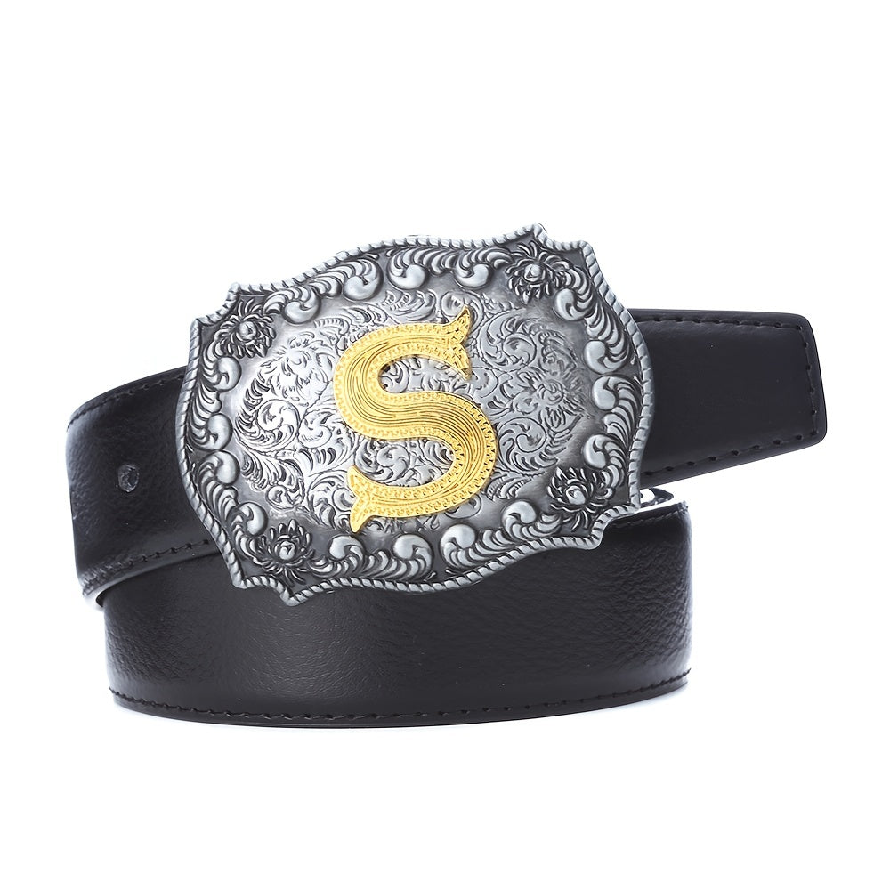 Western Cowboy Letter S Belt Buckle Personalised Casual