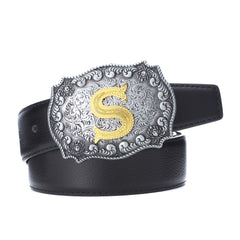 Western Cowboy Letter S Belt Buckle Personalised Casual