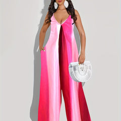 Boho Bow Back Sleeveless Cami Jumpsuit for Spring & Summer