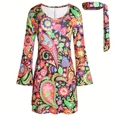 70s 80s Retro Disco Hippie Performance Costume Set