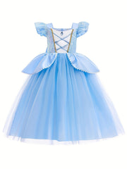 Girls Princess Dress Sequin Tulle Dress Up Birthday Party