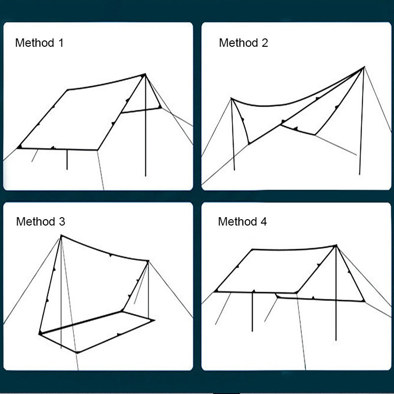 Waterproof Hammock Tent Sunshade Rain Cover for Picnic Boats Swimming