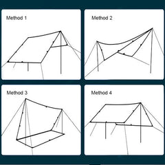 Waterproof Hammock Tent Sunshade Rain Cover for Picnic Boats Swimming