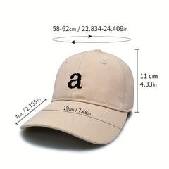 Embroidered Baseball Cap Solid Cotton Dad Hats Lightweight Sun Hats