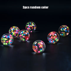3pcs Glitter Bouncy Balls for Party Favors 42mm Rubber Bounce Balls