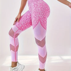 Leopard Print Yoga Leggings for Women High Stretch Sports Tights