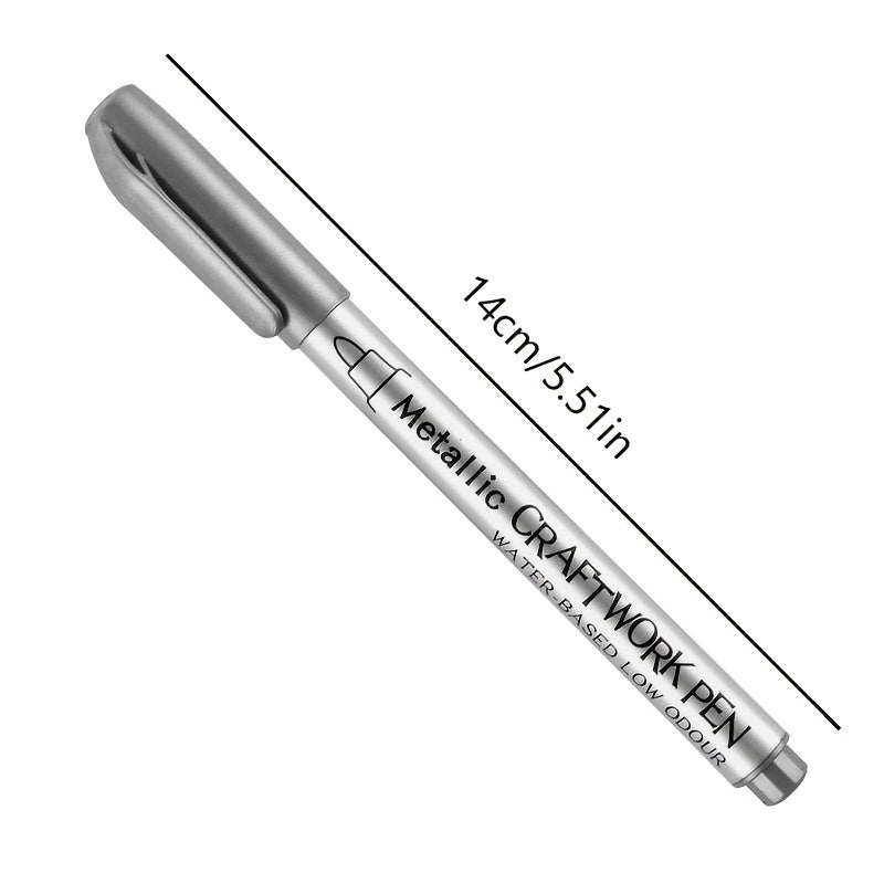 Waterproof Permanent Paint Marker Pens Silver for Drawing Pen