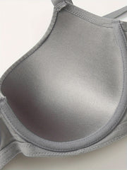 2 Pack Plus Size Striped Push Up Padded Bra Set