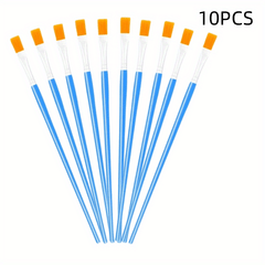 10pcs Acrylic Paint Brushes Set Flat Pointed Tip Paintbrushes Watercolor Art