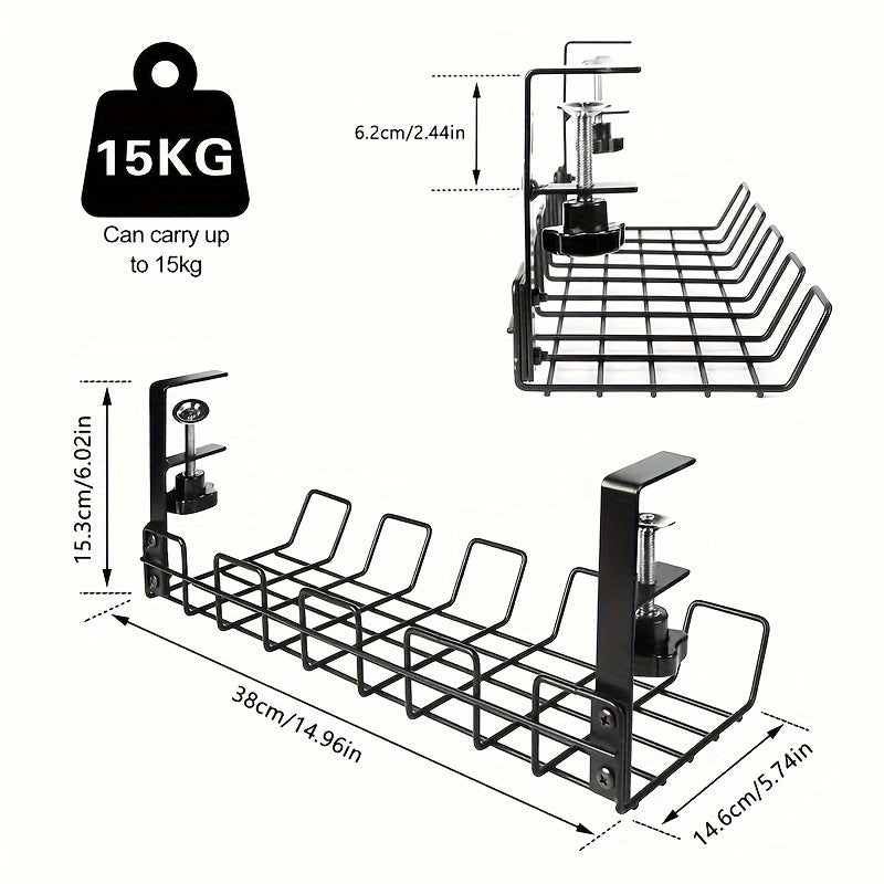 Under Desk Cable Organizer Tray | Efficient Workspace Upgrade