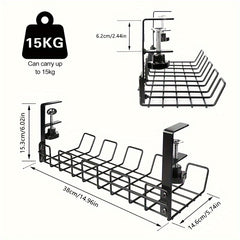 Under Desk Cable Organizer Tray | Efficient Workspace Upgrade