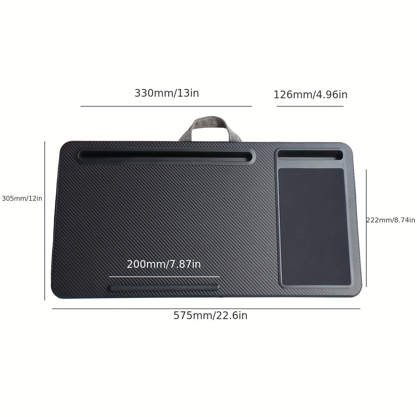17" Laptop Lap Desk with Tablet & Phone Slot