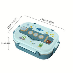 Leakproof Stainless Steel Bento Box, 3 Compartments