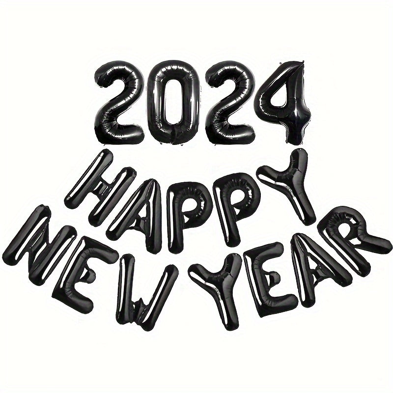 Happy Year Letter Aluminum Balloon 40cm Party Decoration