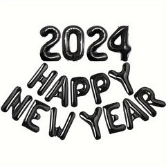 Happy Year Letter Aluminum Balloon 40cm Party Decoration