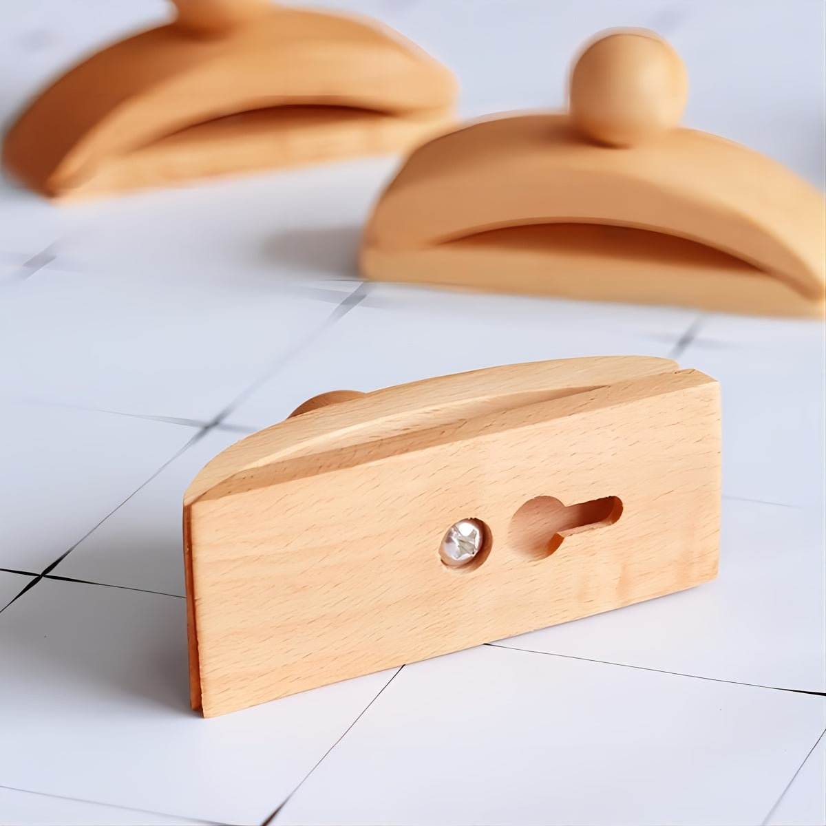 4pcs Quilt Clip Beech Wood Quilt Hanging Wall Clip