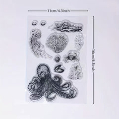 Marine Life Clear Stamps for Card Making and Scrapbooking